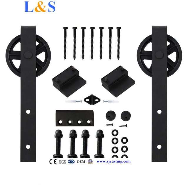 Black Wood Sliding Door Hardware (LS-SDU 020)